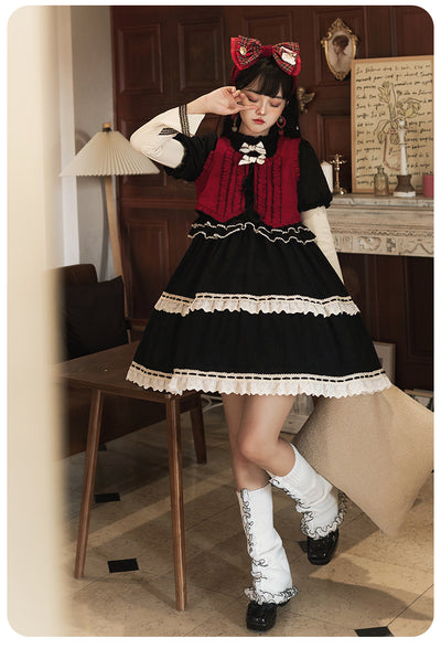 With Puji~Wish Box~Kawaii Lolita OP and Vest   