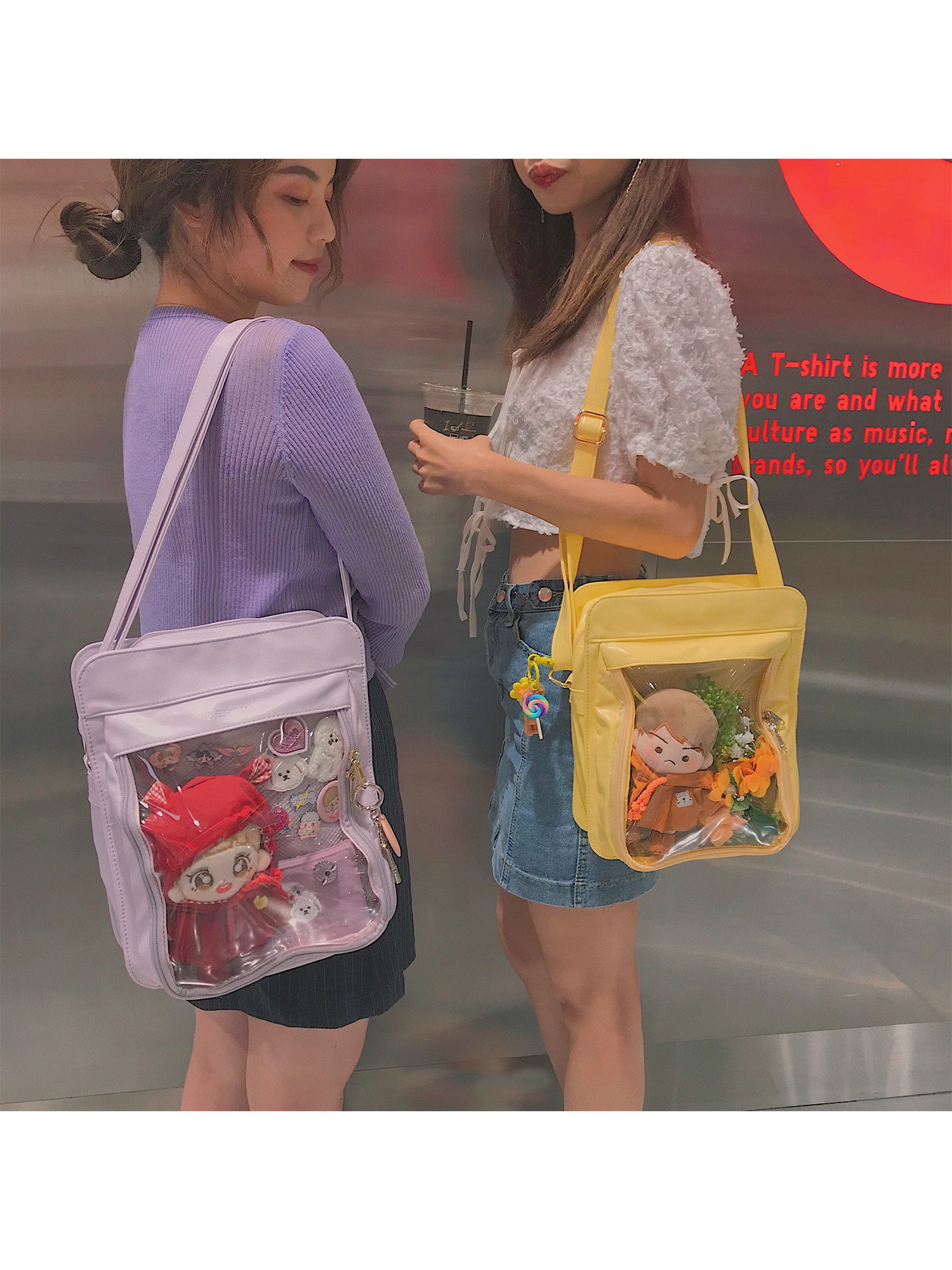 BerryQ - Casual Lolita Transparent Crossbody Ita Bag