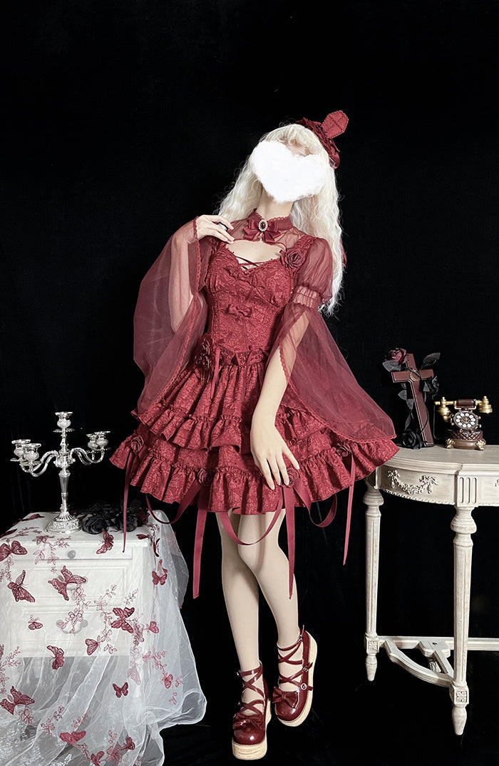 Alice Girl~Bloody Rose~Gothic Lolita Dress JSK Set   