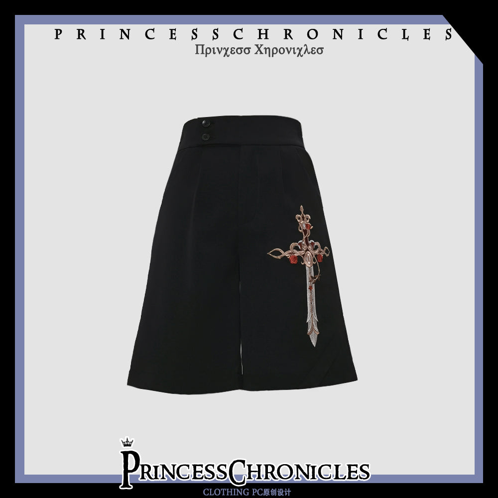 Princess Chronicles~Night Instructions~Ouji Lolita Embroidery Shorts S shorts only 