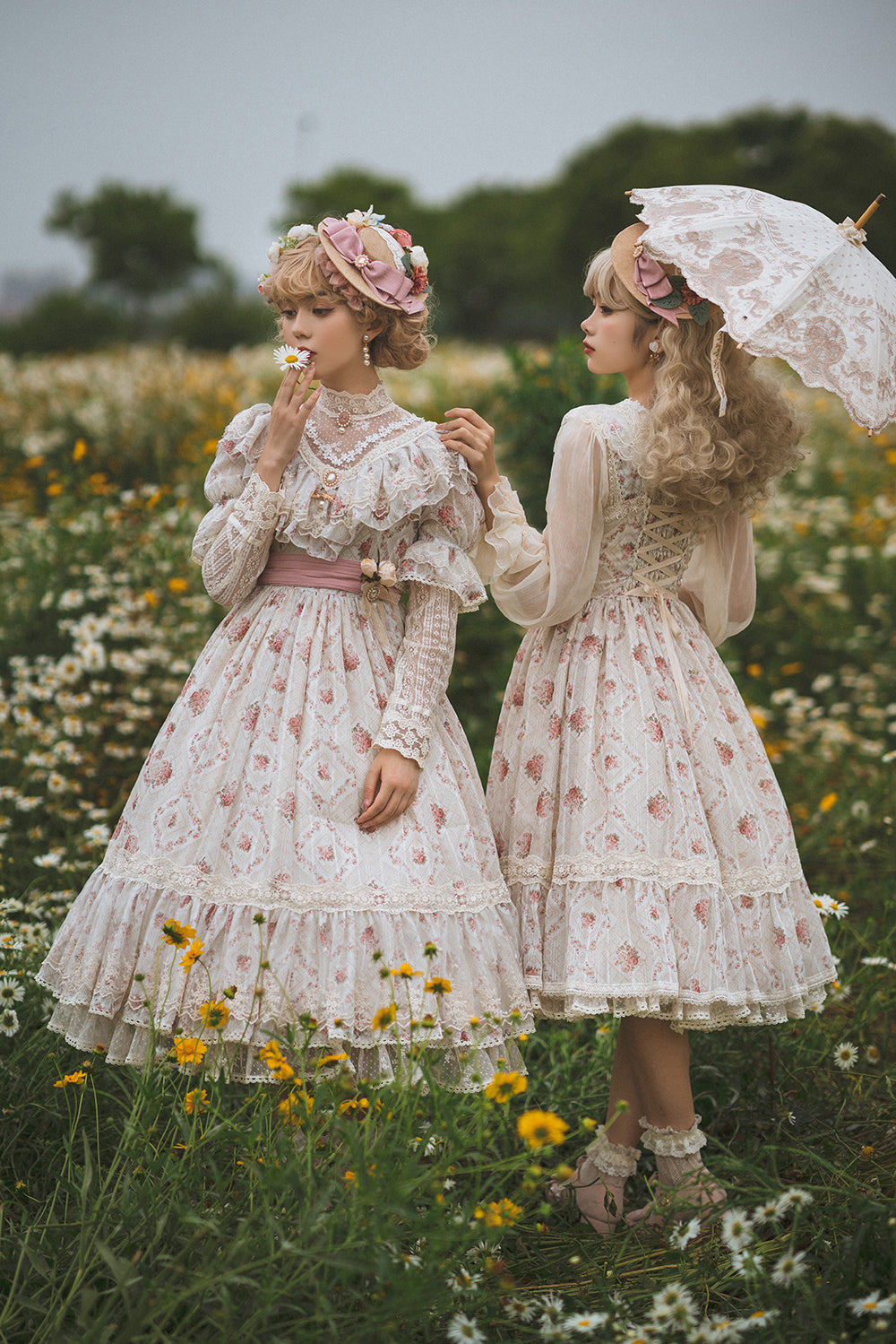 Miss Point - Woody Rose - Elegant Floral Lolita JSK