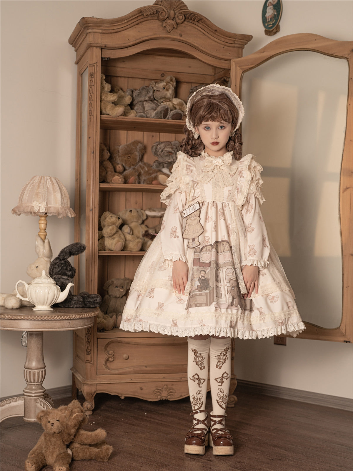 (Buy for me) Dolls Party~Dream Clothing Store~Kawaii Doll Lolita OP Dress S beige OP 
