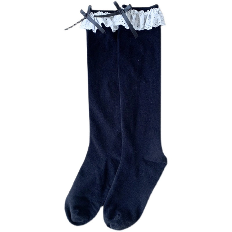 Roji roji~ Victoria Maid Lolita Lace Cotton Socks   