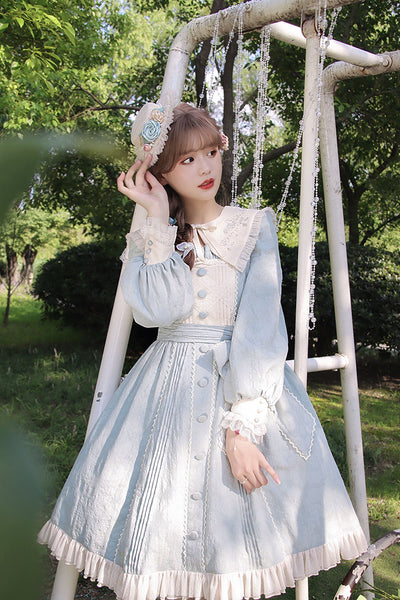 Alice Girl-Elegant Long Sleeve Lolita OP Dress   
