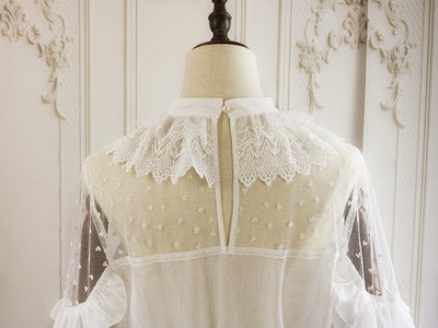 (Buy for me) Flora Pray~Miss Flora~Elegant White Lolita Blouse   