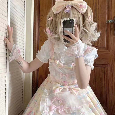 (Buyforme)Yaya~Sweet Lolita Doll Collar Short Sleeve Blouse   