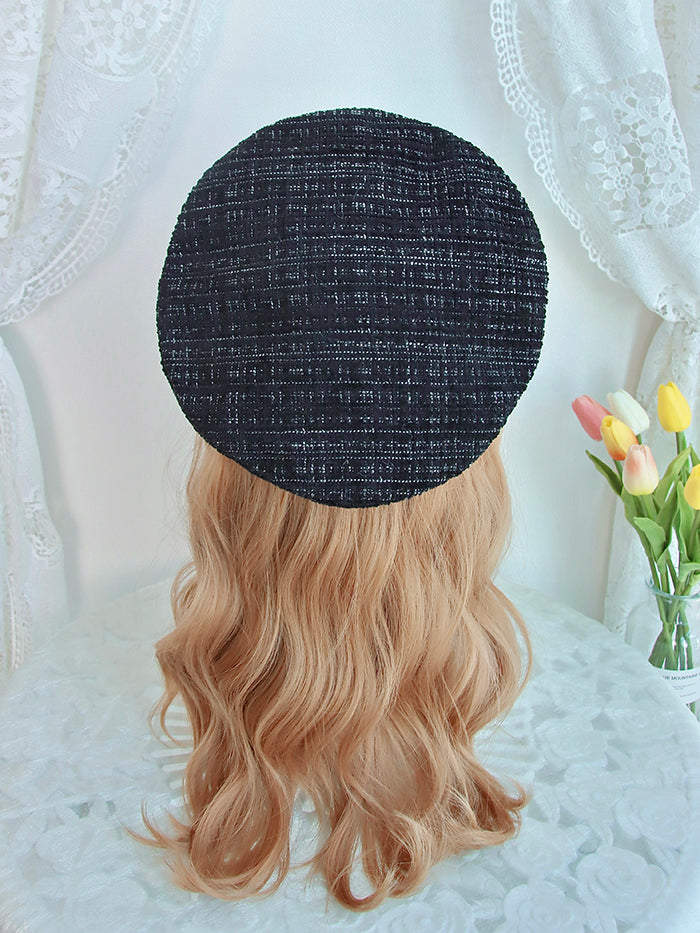 Alice Girl~Lady's Holiday~Elegant Lolita Beret Chanel's Style Hat   