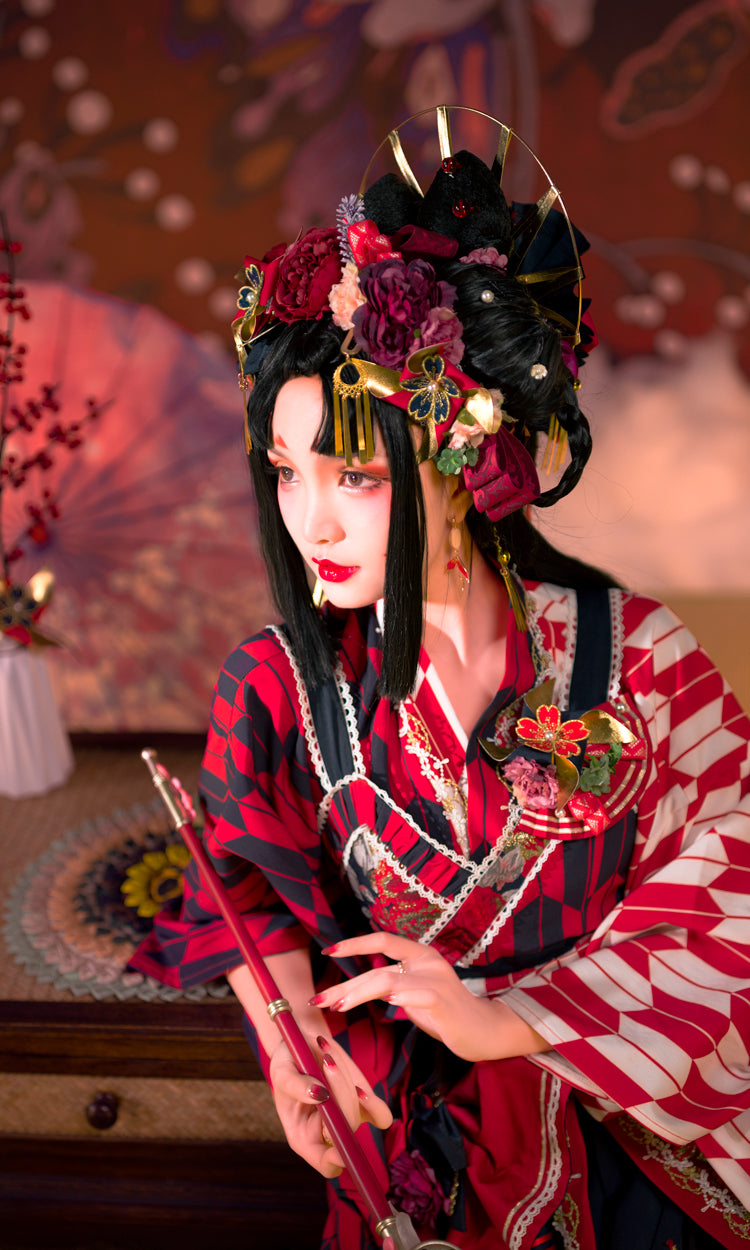 Youruipai - Japanese Wa Lolita Tea Party Red Dress 2370:38047