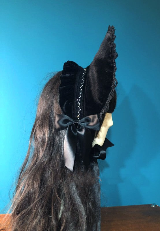 Surface Spell - Gothic Lolita Velvet Half Bonnet