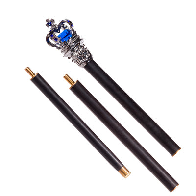 Youpairui - Lolita Cane And Crown Accessory silver and purple sandalwood
