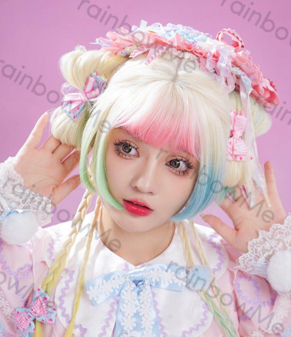 (Buyforme) RainbowMe~Pastel Color Gradient Long Lolita Wig   