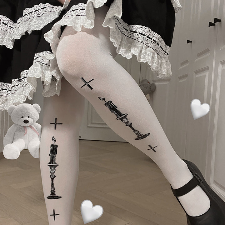 Roji roji~Gothic 80D Velvet Lolita Tights   