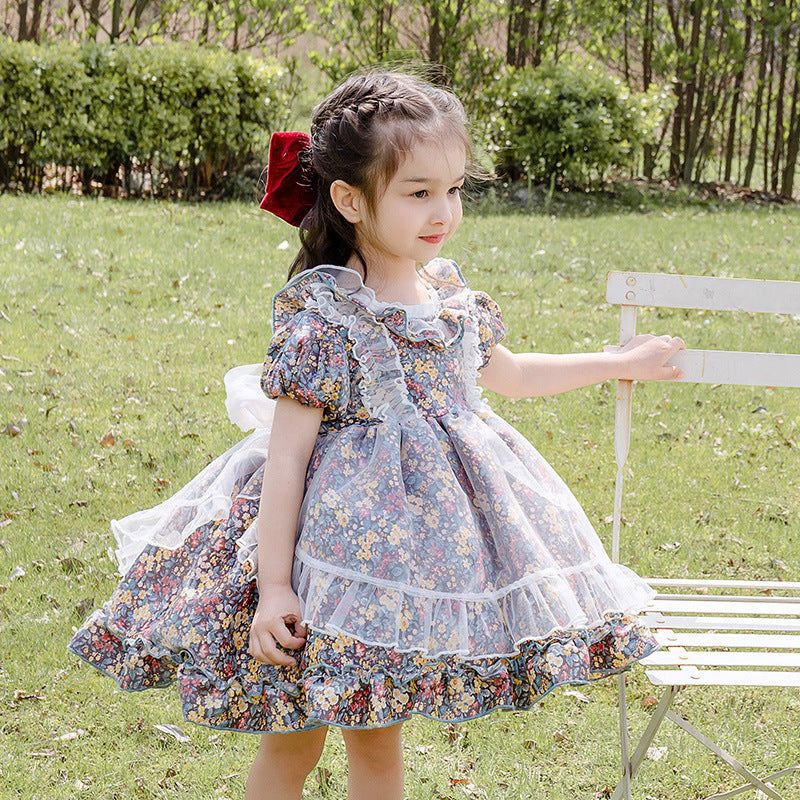 Kawai Kid Lolita Floral Dress   