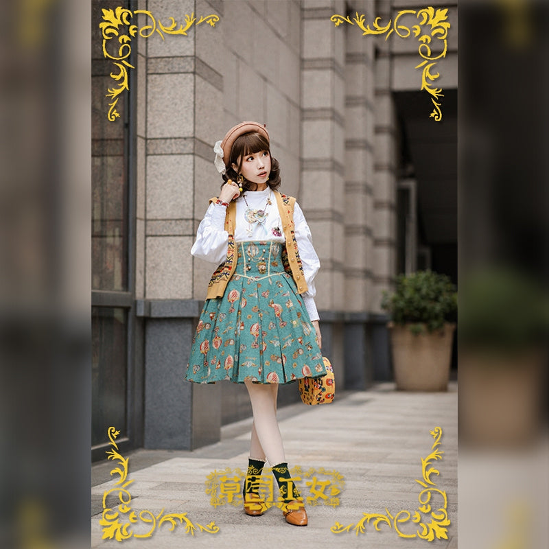 Strawberry Witch - Mechanical Balloon - Lolita Fish-bone SK Skirt