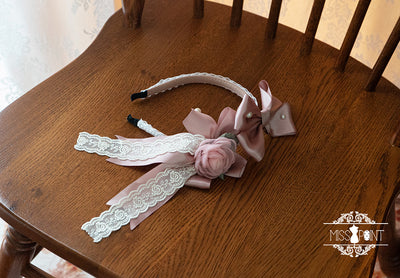 Miss Point - Elegant Lolita Head Accessory pink KC