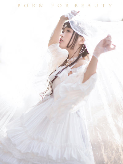Youruipai~Belfast~Classic Lolita JSK Dress S Full set white 