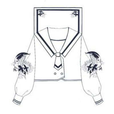 Eieyomi - Keel Girl - JK Uniform Lolita SK Suit S blouse + tie