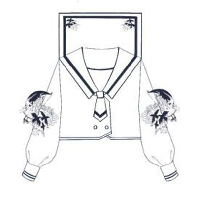 Eieyomi~Keel Girl~JK Uniform Lolita SK Suit S blouse + tie 