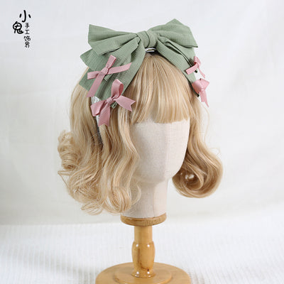 Xiaogui - Four O'clock Flower - Cotton Doll-like Lolita Headdress grass pink toothed headband