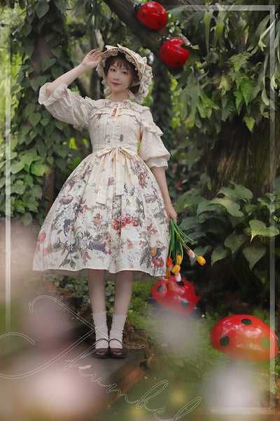 Balladeer~Petal Collar Country Style Lolita JSK Dress   