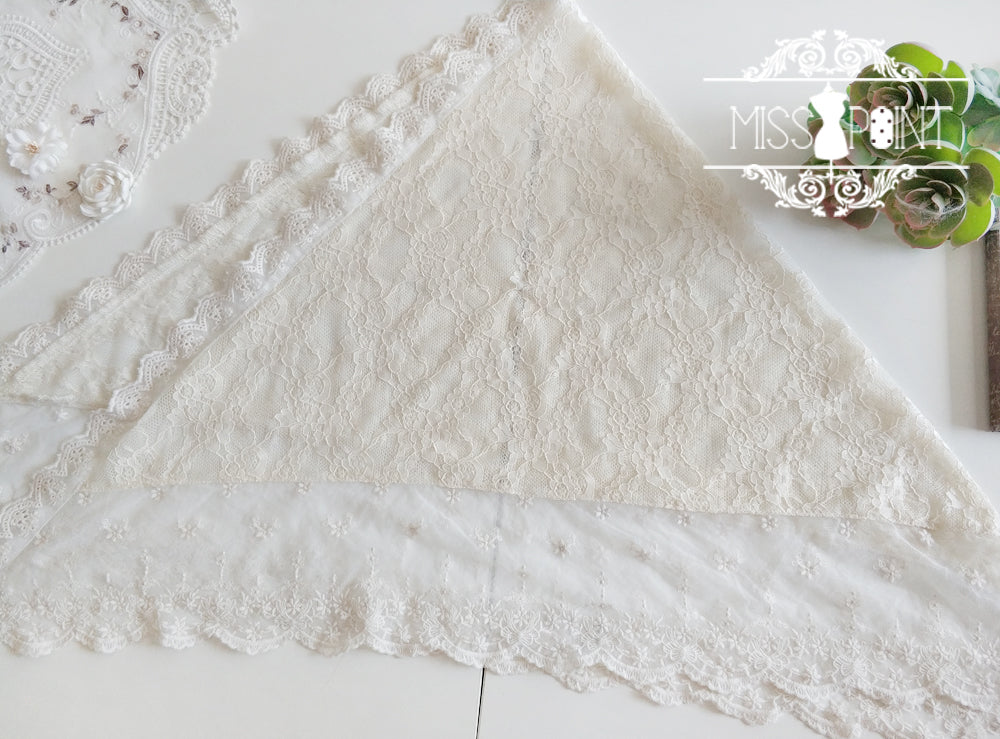 Miss point - Rose Silhouette - Lace Bow KC Lolita Accessories lace shawl