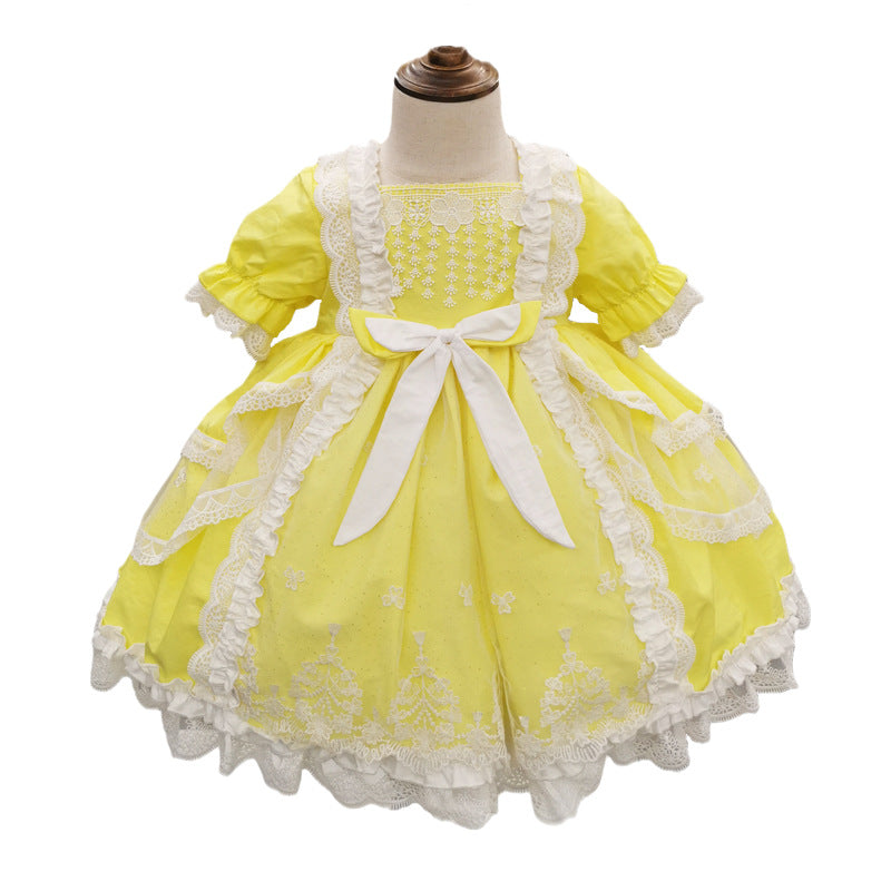 Summer Kid Lolita Fashion Dress 80cm yellow 