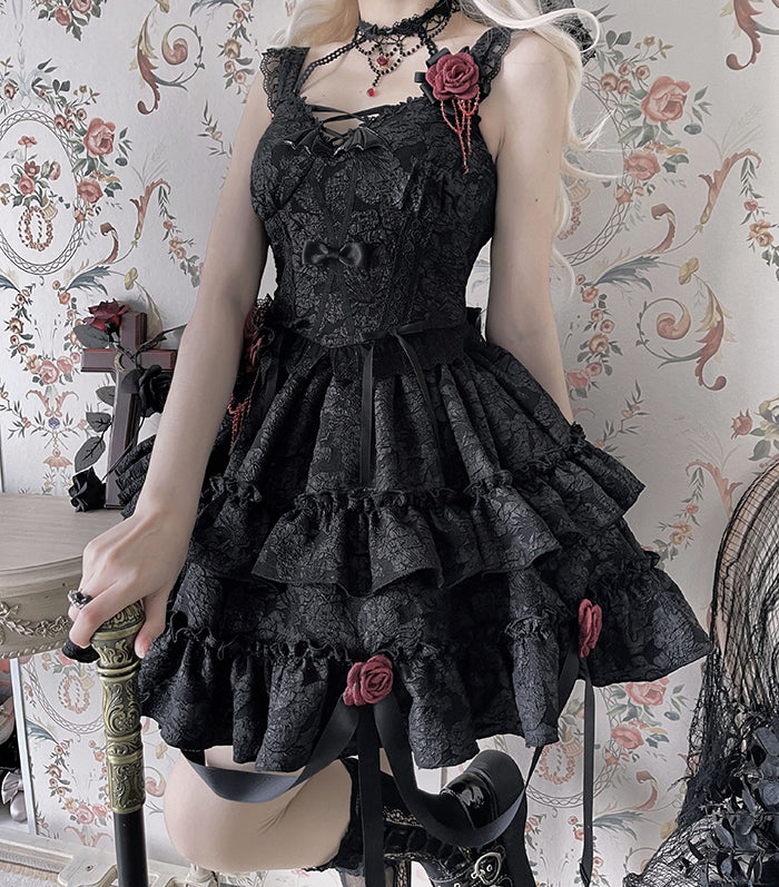 Alice Girl~Blood Rose~Gothic Lolita Rose Brooch 1784:46021