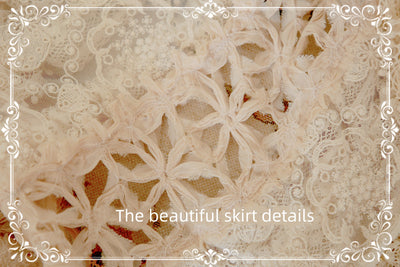 Aurora & Ariel~Strawberry Baby Lace Hollow Lolita Petticoat Skirt   