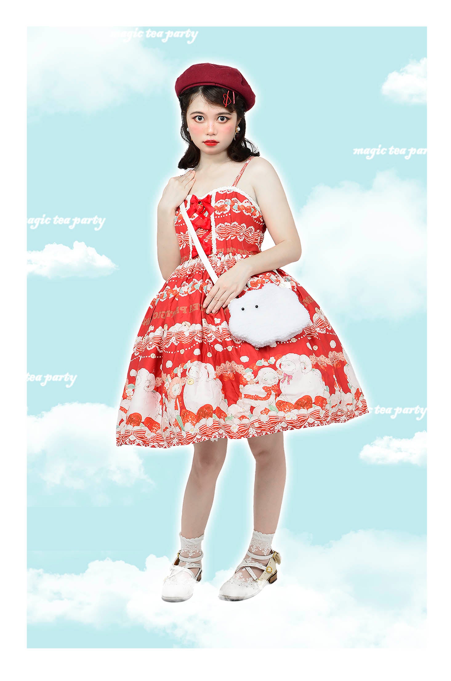 Magic Tea Party - Berry Sheep - Strawberry Lolita JSK S red
