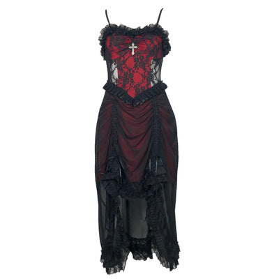 Blood Supply~Drawstring Christmas Gothic Lolita Long Dress S JSK 