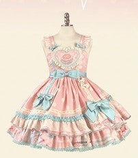 (Buyforme)Radish Lord~Casual Lolita Cream Sugar Sweetheart JSK dress S normal waist JSK+petticoat+belt 