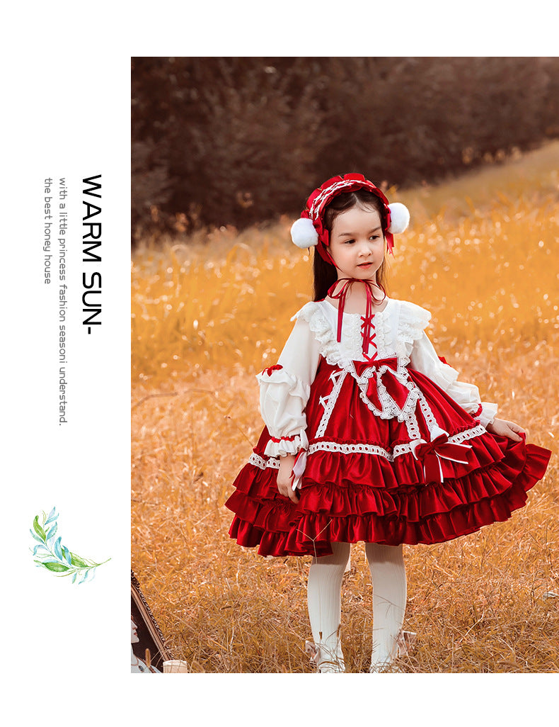 Sweet Kid Lolita Princess Velvet Dress   