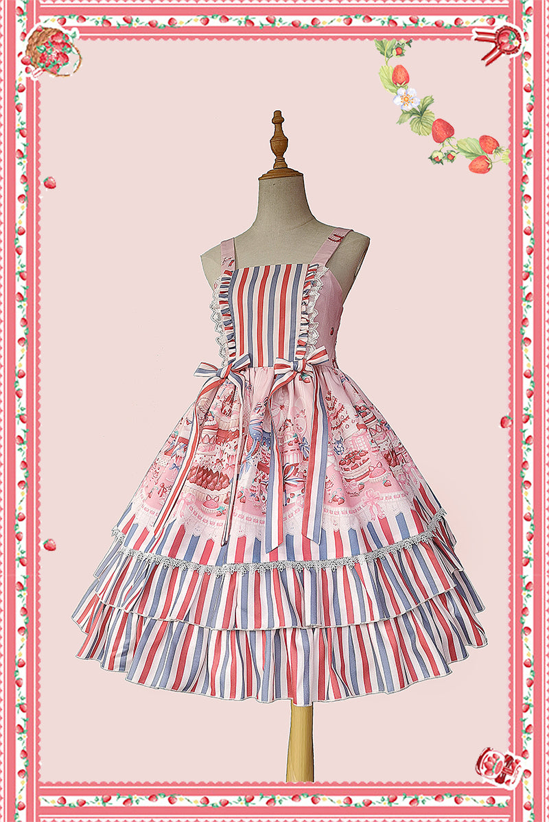Infanta~Strawberry Buffet~Sweet Lolita JSK Dress S pink 