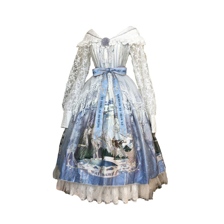 Cat-Romance~The Voice of Eco~Elegant Lolita Summer Dress   