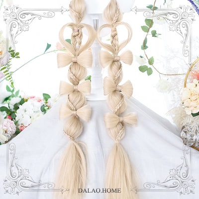 Dalao Home~Long Sweet Lolita Wig With Ponytails   