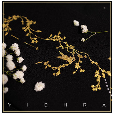 (Buy for me) Yidhra~120D Flower Pattern Velvet Lolita Tights   