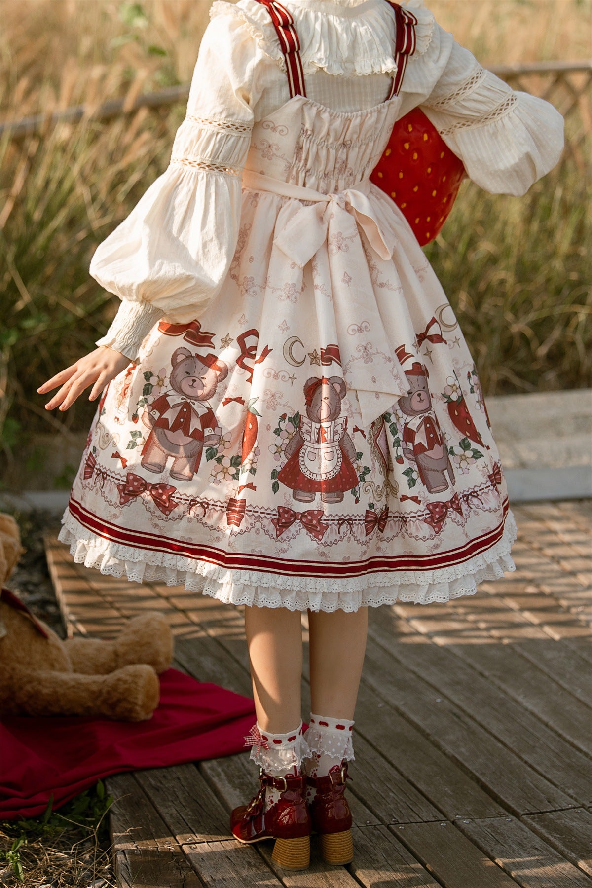 Designer's Gift - Christmas New Year Winter Lolita JSK Coat Set