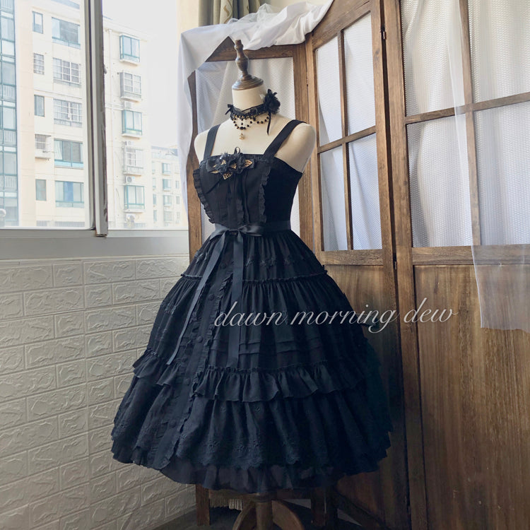 (Buy for me) Dawn and Morning~Rozen Maiden~Elegant Lolita Jumper Dress 2XL black JSK 