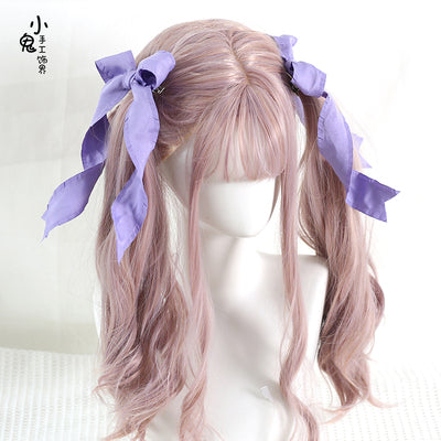 Xiaogui~Cosplay Double Ponytail Spiral Lolita Hair Clips taro purple (single one)  