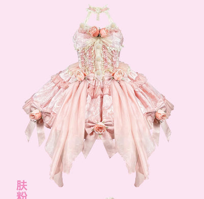 (BuyForMe) DiamondHoney~Hime Lolita Fish-bone Dress Set XS nude 