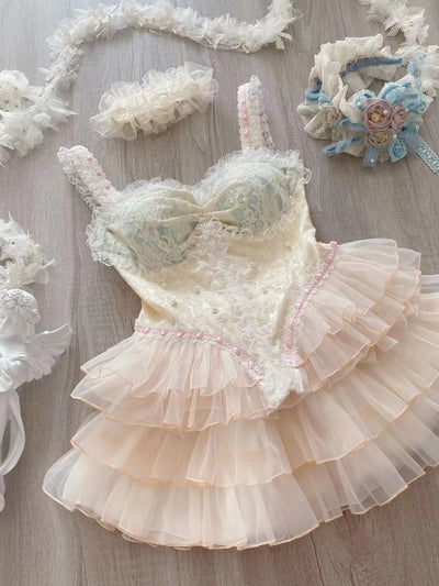 YourHighness~May The World Treat You Kindly~Classic Lolita Ballet Set ivory skirt XS 