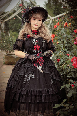 NanShengGe ~Sweet Lolita Short Sleeve Blouse M(short sleeve) black 