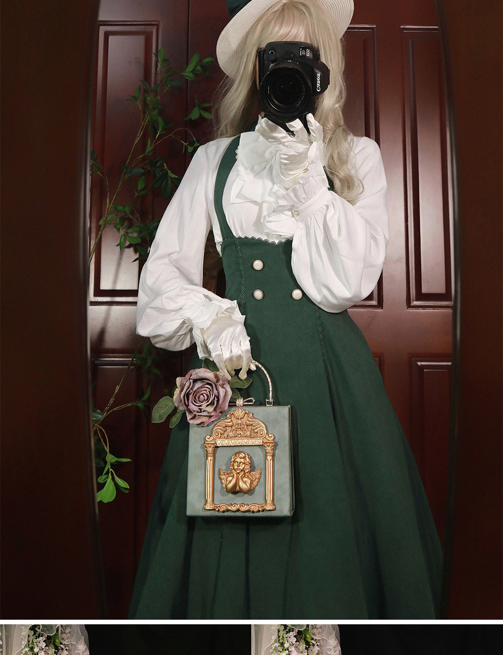 (BuyForMe) Forest Wardrobe~South of the Forest~Vintage Lolita Halter JSK Dress French Style Blouse 630:391887