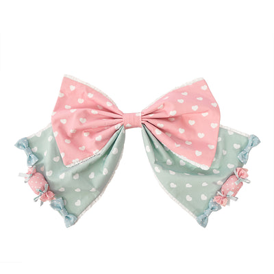 (Buyforme)Vcastle~Binary Star~Sweet Lolita Bow Accessory a large mint-orange-pink bow (1 pcs only)  