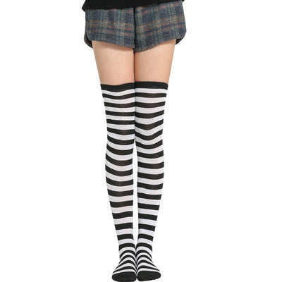 (Buyforme)Sanchuntao~Halloween Lolita Striped Stockings Multicolors white pinstripes free size 