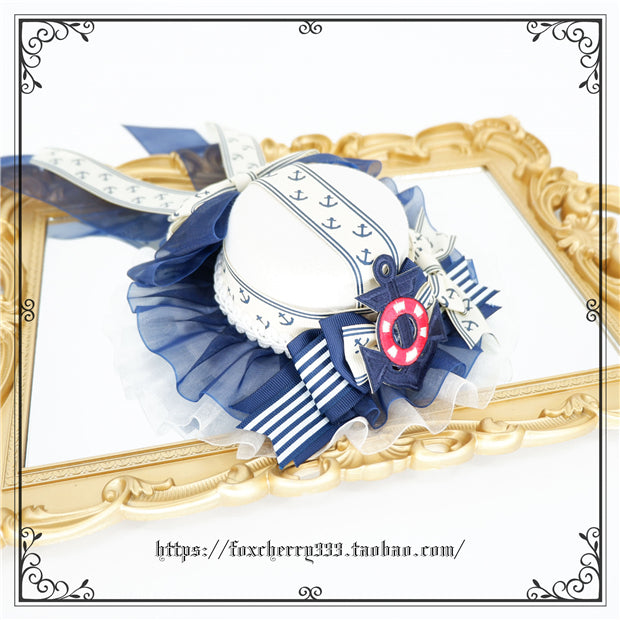 Fox Cherry~Summer Sailor Style Lolita Heasddress hat  