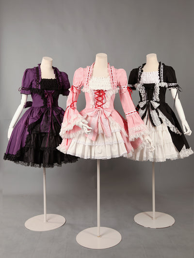 Lace Garden~Maiden Berry~Classic Pink Lolita OP Dress   
