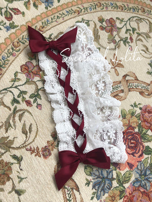 (Buyforme) Sweet Wood~ CLA French Vintage Plus Size Lolita OP Dress 2XL red hairband 