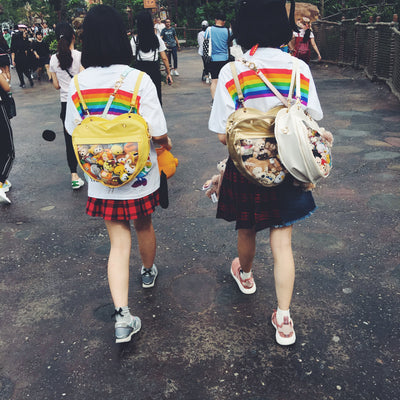 BerryQ~Casual lolita Ita Bag Transparent Heart-shaped Daily Bag   