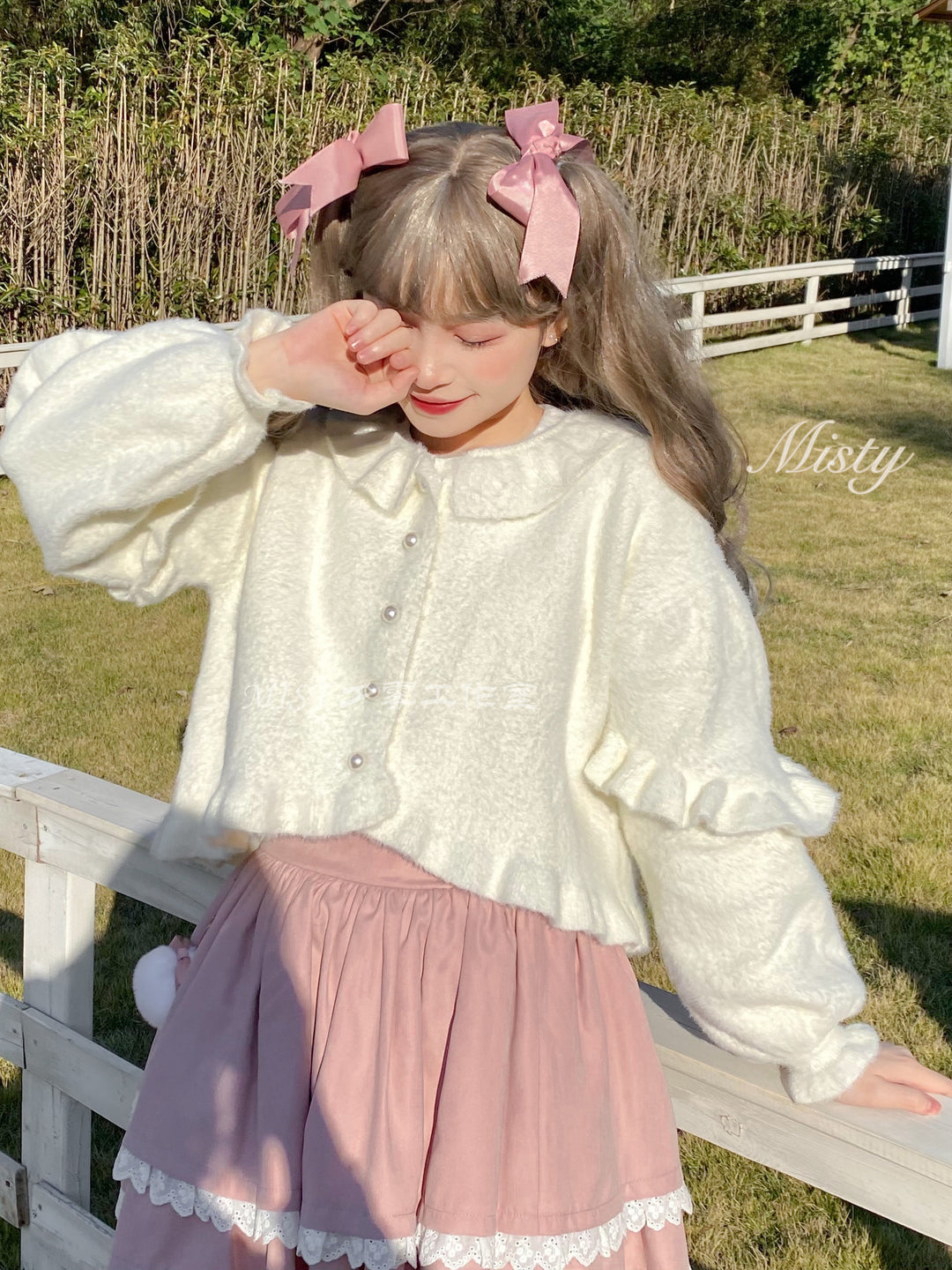 MIST~Small Ointment~Sweet Lolita Thick Sweater Coat Puff Sleeve   